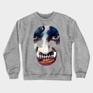 Creepy Skull Face Crewneck Sweatshirt